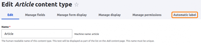 Automatic Entity Label - Edit entity Automatic Entity Label - Edit entity